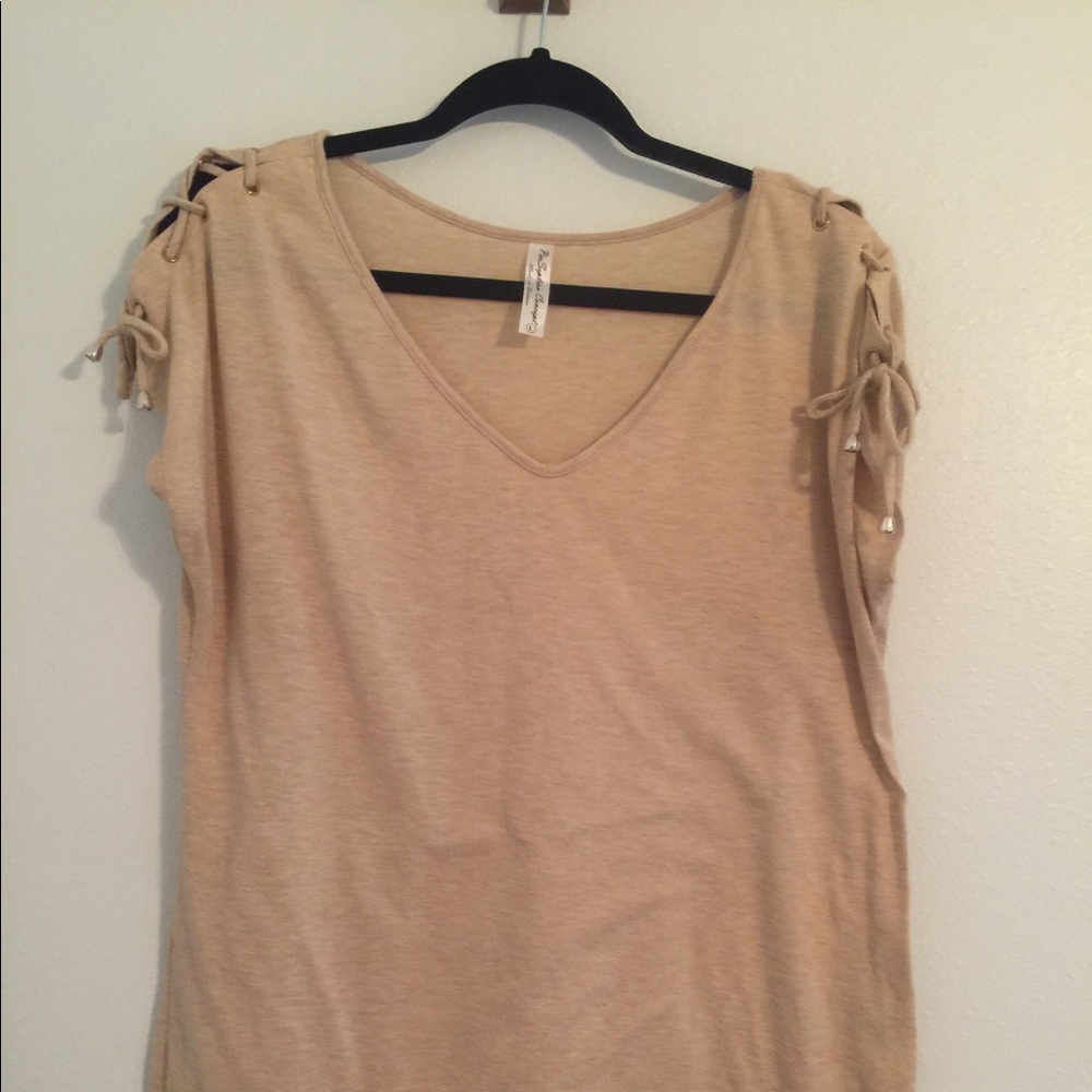 Oatmeal Nude layering shirt